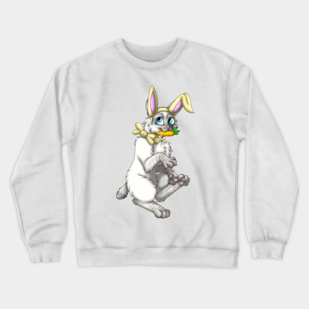 Bobtail BunnyCat: Fawn Lynx Point (Yellow) Crewneck Sweatshirt by spyroid101